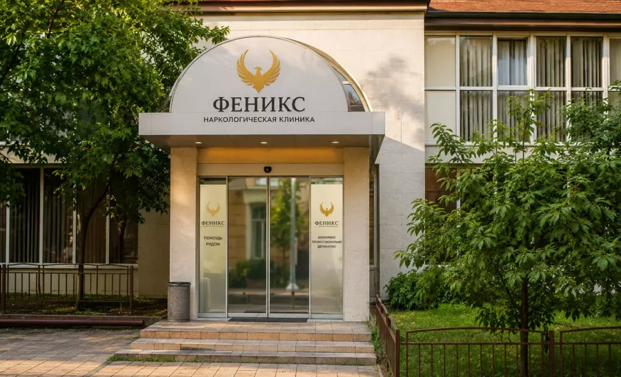 Вход в наркологическую клинику «Феникс» в Шимановске